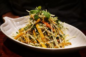 Papaya salad vegan at V's Home in Hanoi