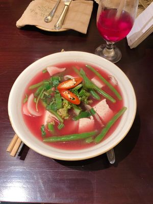 Bún tom yum  at V's Home in Hanoi