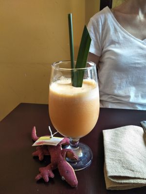 A glass of goodness & Neil. at V's Home in Hanoi