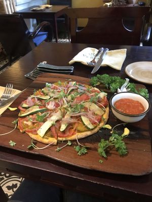 Pumpkin pizza 😎 at V's Home in Hanoi