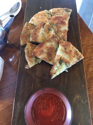 Coriander pancake at Water Drop Vegetarian Cafe in Christchurch