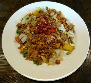 "Soy Fried Rice" for $16 at Water Drop Vegetarian Cafe in Christchurch