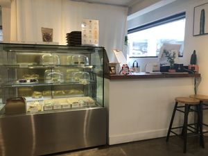 tiny cafe with raw sweets  at The Raw by Twins in Seoul