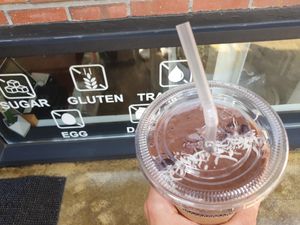 Best smoothie I have ever had. Coffee and banana at The Raw by Twins in Seoul