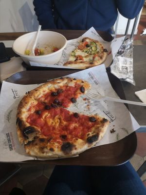 The "big" pizza at Trieste Pizza in Rome