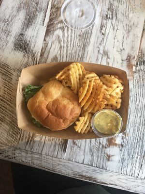 Impossible burger 2.0 and carne asada fries 😋 at Luther Burger in Richmond