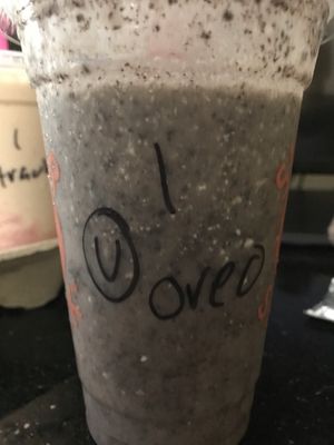 Vegan Oreo milkshake  at Luther Burger in Richmond