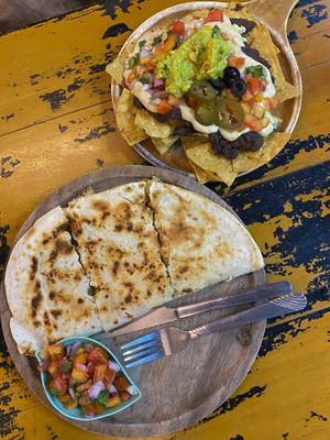 Nachos and quesadilla   at Pizza Luna / Tito's Burritos in Koh Phangan