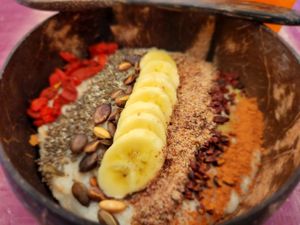 Hot Oatmeal Porridge at Pizza Luna / Tito's Burritos in Koh Phangan