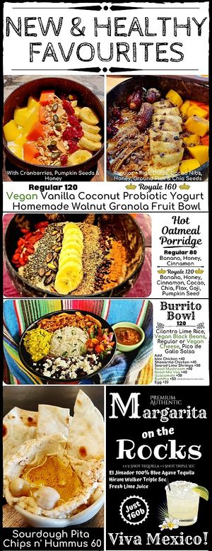 Menu at Pizza Luna / Tito's Burritos in Koh Phangan