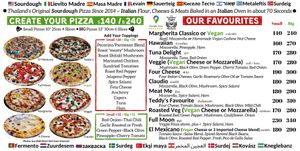 Pizza Menu at Pizza Luna / Tito's Burritos in Koh Phangan