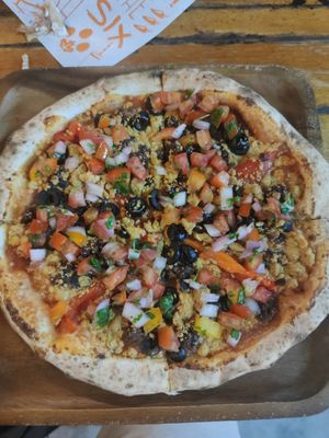 Vegan Mexican pizza (a bit spicy) at Pizza Luna / Tito's Burritos in Koh Phangan
