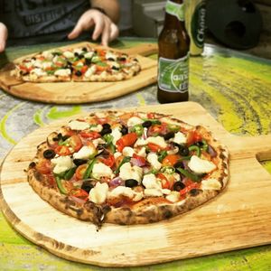 Vegan Pizza (220 THB each) at Pizza Luna / Tito's Burritos in Koh Phangan