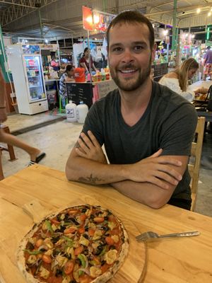 Vegan pizza  at Pizza Luna / Tito's Burritos in Koh Phangan