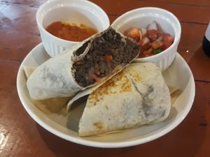 Black bean burrito at Pizza Luna / Tito's Burritos in Koh Phangan