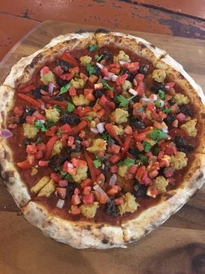 Mexican pizza w/out olives and mozzarella  at Pizza Luna / Tito's Burritos in Koh Phangan