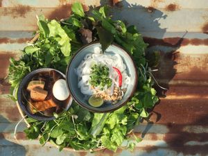 Quang noodle  at Mama Vegetarian Cafe in Hoi An