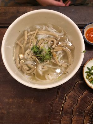 Pho!!! The best broth ever!!! at Mama Vegetarian Cafe in Hoi An