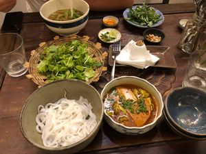 Mi Quang. So yummy at Mama Vegetarian Cafe in Hoi An