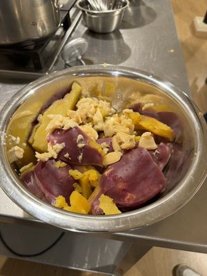 Excess stock to be used for broth   at Solo in Lisbon