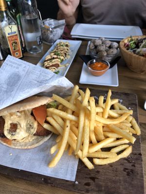 falafel pita at Cantina Teguise in Lanzarote