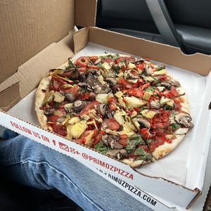 the saucy vegan   at Primoz Pizzeria in Cleveland