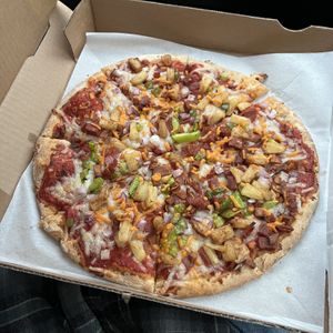 the vegan hawaiian   at Primoz Pizzeria in Cleveland