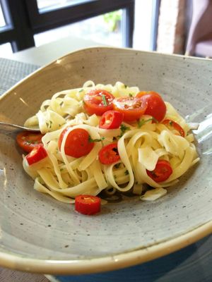 Aglio e Olio pasta at Kitchen Inn in Silute