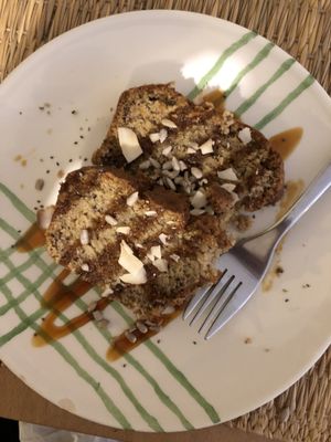 Vegan banana bread  at Gaïa  in Marrakech