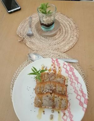 Dessert at Gaïa  in Marrakech