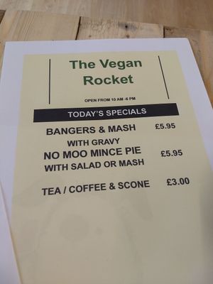 Specials at The Vegan Rocket in Lisburn