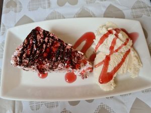 Selection of cheesecakes at The Vegan Rocket in Lisburn