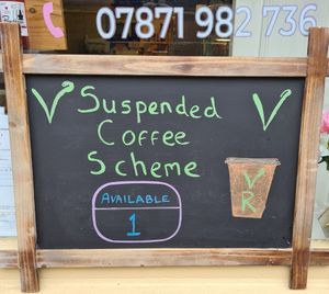 Free coffee for those who need one 11 available right now. Had a bad day, short on funds or just need a coffee. Our generous customers have extra coffees for you to avail off. at The Vegan Rocket in Lisburn