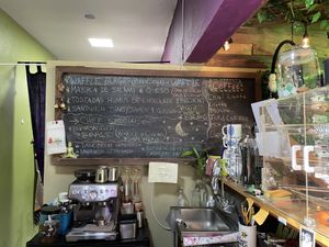 This is the menu, it changes  at Pachamama Health Food in Humacao