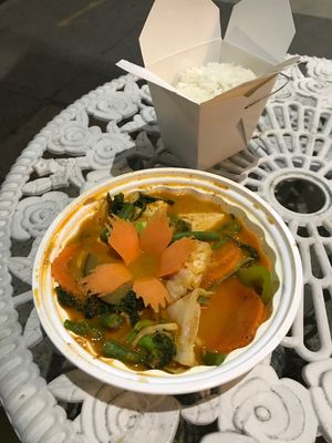 red curry with tofu  at Thai Elephants in Watkins Glen