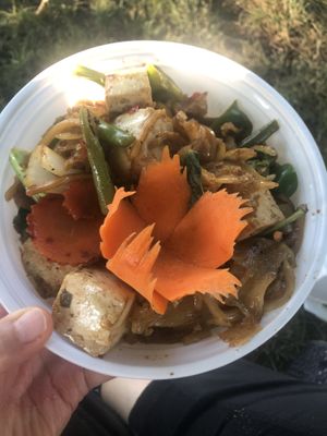 Drunken noodles with plenty of veggies! at Thai Elephants in Watkins Glen