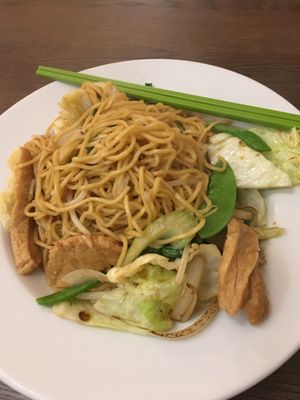 Chicken chow mein at My Vegan in Los Angeles
