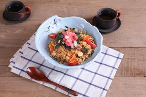 海苔泡姜罗勒饭 at Amrita in Shanghai