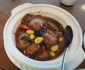 Tofu pot with sauces at Amrita in Shanghai