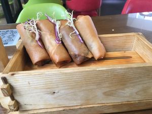 Korean crispy spring rolls (not sure why Korean) at Amrita in Shanghai