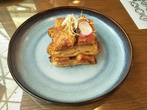 Crispy tofu skin. at Amrita in Shanghai