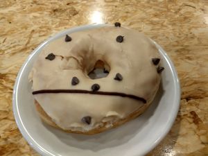 Peanut butter chocolate doughnut (vegan) at Strange Matter Coffee - Downtown in Lansing