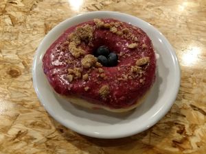 Blueberry crumble doughnut (vegan) at Strange Matter Coffee - Downtown in Lansing