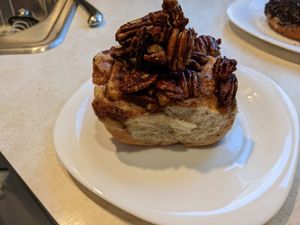 Sticky bun (vegan) at Strange Matter Coffee - Eastside in Lansing