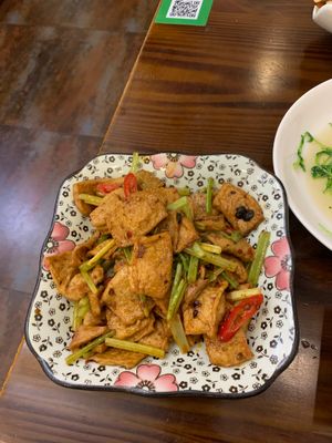 Spicy tofu at Sanwei Shu Wu - Veggie House in Shanghai
