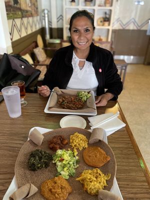 Veggie platter for me 😋 at Rehoboth in San Antonio