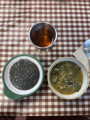 Yea, sesame and rice soup, and another soup   at Han Gwa Chae - 한과채 in Seoul