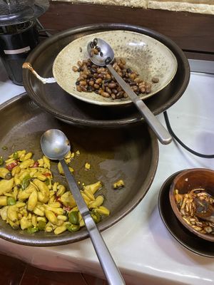 Mushrooms and nuts and beans   at Han Gwa Chae - 한과채 in Seoul