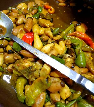 curried shrooms were great at Han Gwa Chae - 한과채 in Seoul