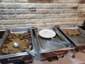 Beef/mushroom dish, and acorn jelly at Han Gwa Chae - 한과채 in Seoul